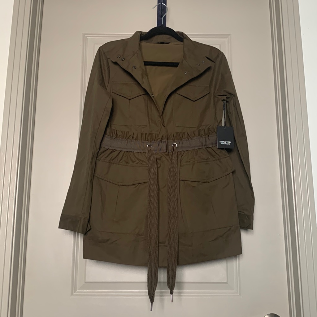Dark Olive Button Up Jacket